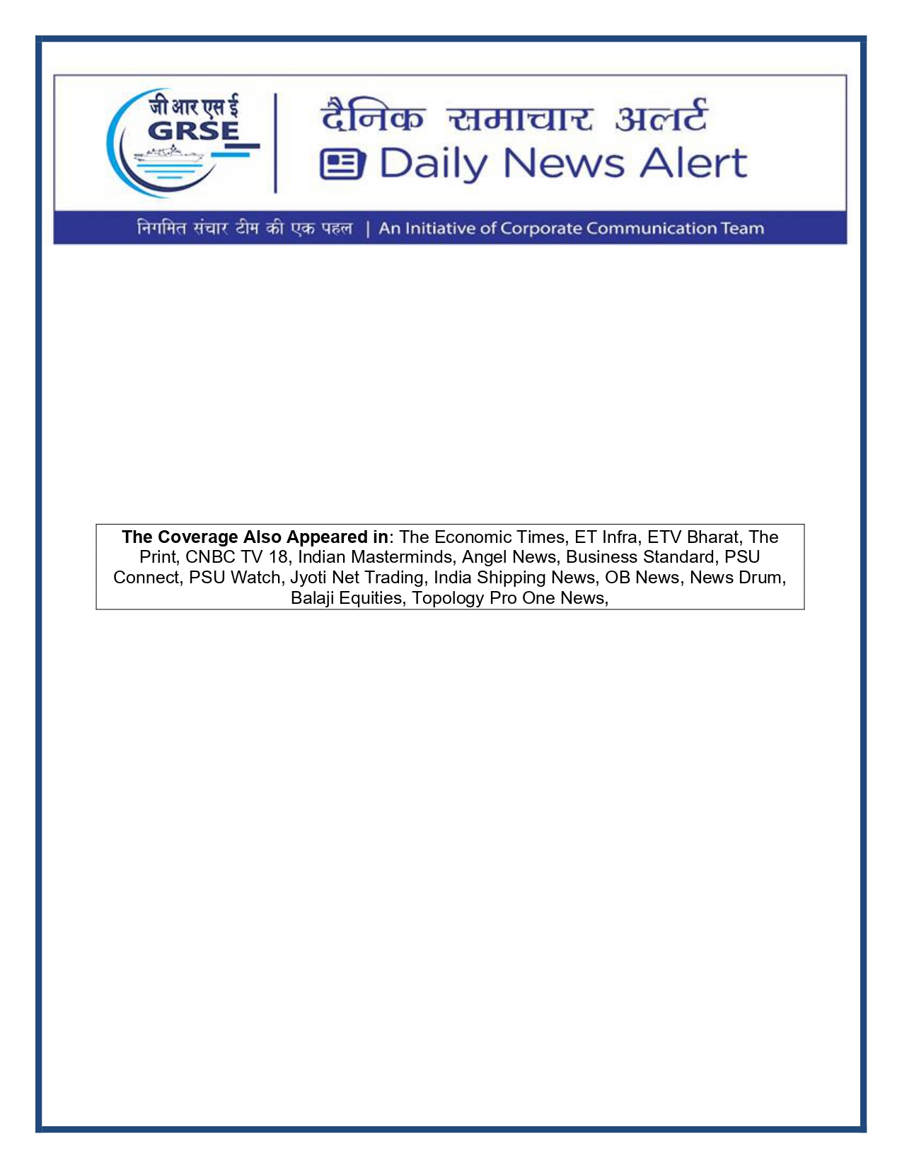 Press Coverage: 10 FEB 26: PRESS TRUST OF INDIA 